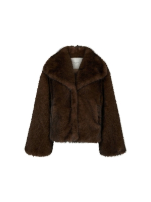 Neo Noir Stephanie faux fur jacket 210 Brown