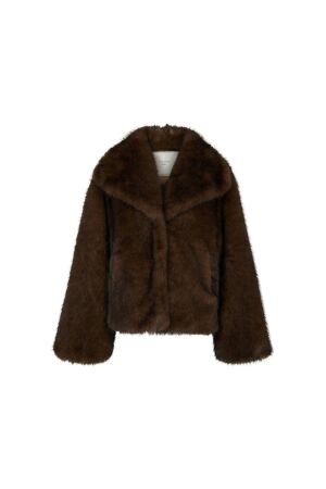 Neo Noir Stephanie faux fur jacket 210 Brown