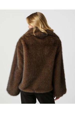 Neo Noir Stephanie faux fur jacket 210 Brown
