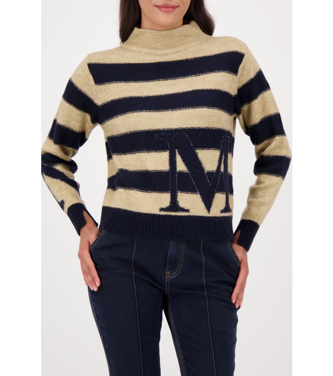 Monari Pullover 711 Night sky striped