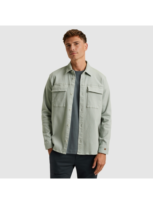 Cast Iron Long Sleeve Shirt Twill Stretch 9040 Puraitan grey