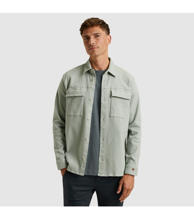 Cast Iron Long Sleeve Shirt Twill Stretch 9040 Puraitan grey