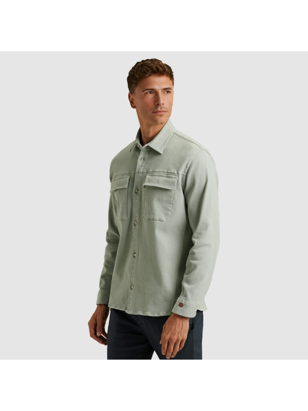Cast Iron Long Sleeve Shirt Twill Stretch 9040 Puraitan grey