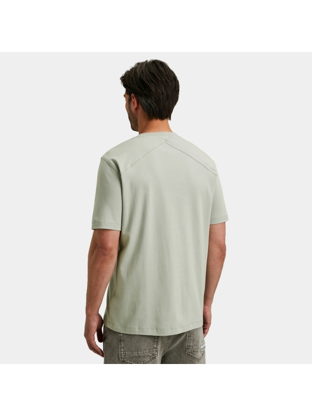 Cast Iron Short sleeve r-neck regular fit in 9040 Puritan grey