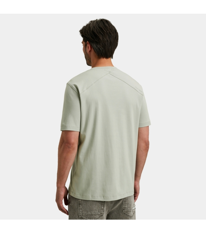 Cast Iron Short sleeve r-neck regular fit in 9040 Puritan grey