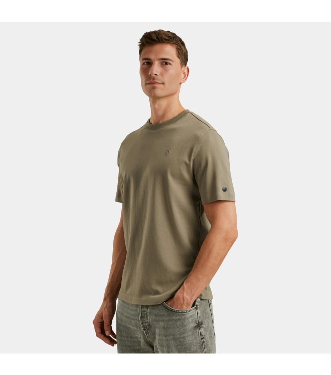 Cast Iron Short sleeve r-neck regular fit in 8025 Blindle