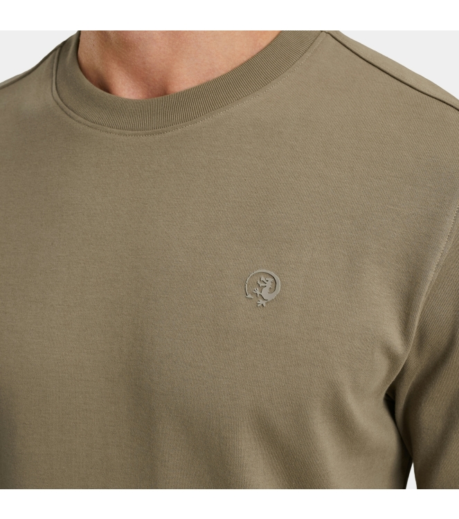 Cast Iron Short sleeve r-neck regular fit in 8025 Blindle