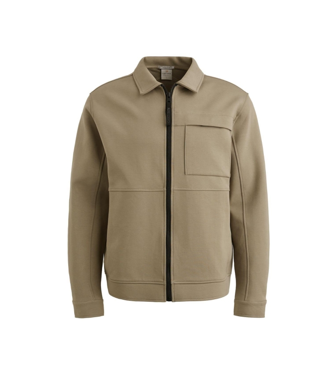 Cast Iron Zip jacket interlock sweat 8025 Brindle