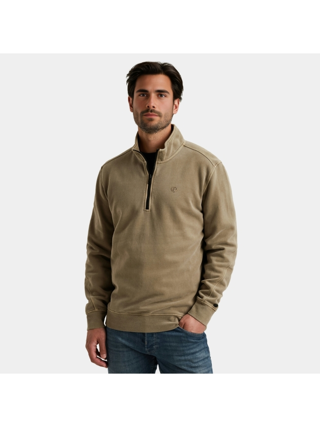 Cast Iron Half zip collar regular fit peache 8025 Brindle