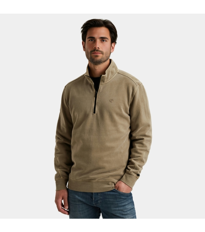 Cast Iron Half zip collar regular fit peache 8025 Brindle