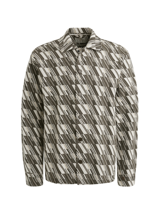 Cast Iron LONG SLEEVE SHIRT Tech Jacquard 9001 Vaporous gray