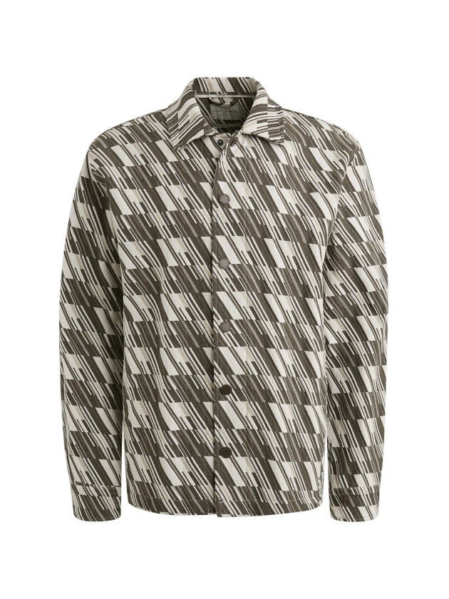 Cast Iron LONG SLEEVE SHIRT Tech Jacquard 9001 Vaporous gray