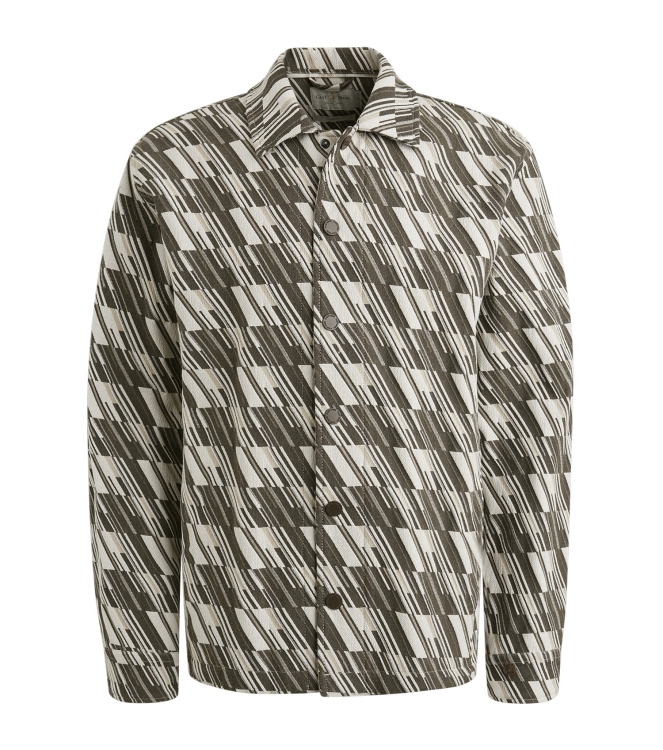 Cast Iron LONG SLEEVE SHIRT Tech Jacquard 9001 Vaporous gray
