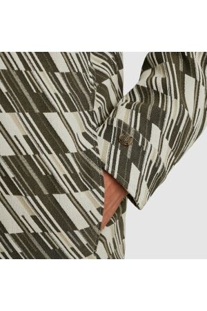 Cast Iron LONG SLEEVE SHIRT Tech Jacquard 9001 Vaporous gray
