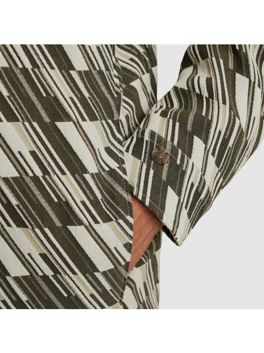 Cast Iron LONG SLEEVE SHIRT Tech Jacquard 9001 Vaporous gray