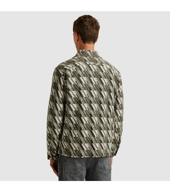 Cast Iron LONG SLEEVE SHIRT Tech Jacquard 9001 Vaporous gray