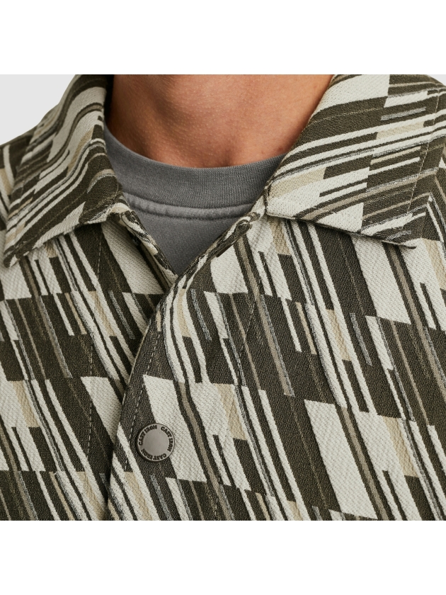 Cast Iron LONG SLEEVE SHIRT Tech Jacquard 9001 Vaporous gray