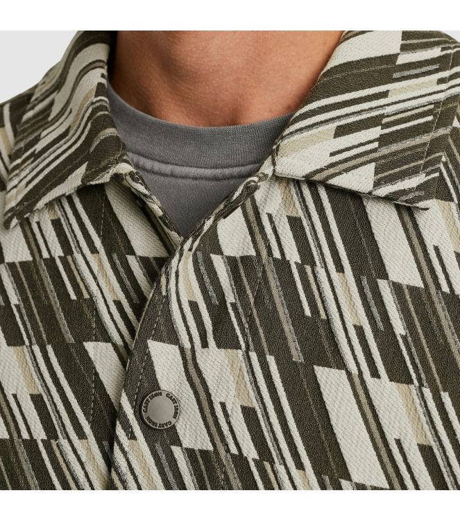Cast Iron LONG SLEEVE SHIRT Tech Jacquard 9001 Vaporous gray