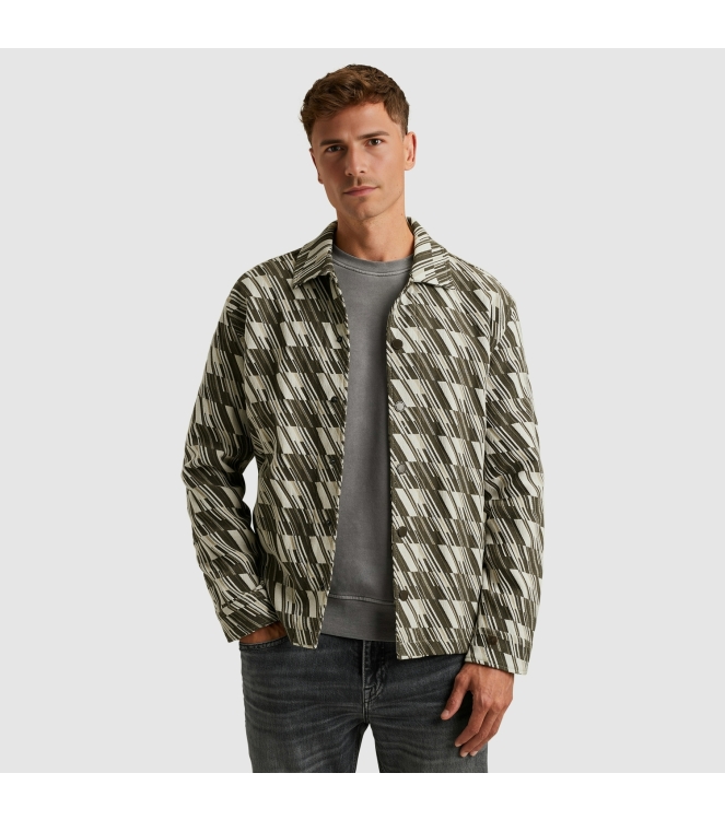 Cast Iron LONG SLEEVE SHIRT Tech Jacquard 9001 Vaporous gray