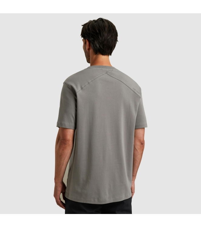 Cast Iron Short sleeve r-neck regular fit in 9133 Granite gray