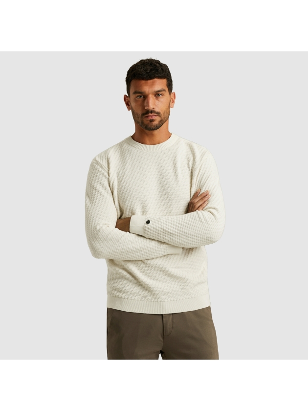 Cast Iron Crewneck regular fit cotton stretc 9001 Vaporous gray