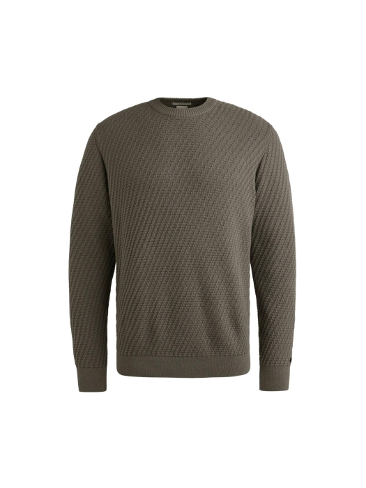 Cast Iron Crewneck regular fit cotton stretc 9133 Granite gray