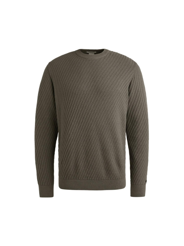 Cast Iron Crewneck regular fit cotton stretc 9133 Granite gray