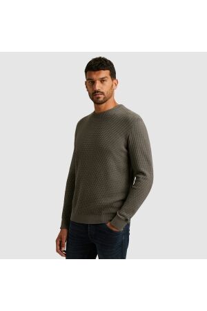 Cast Iron Crewneck regular fit cotton stretc 9133 Granite gray