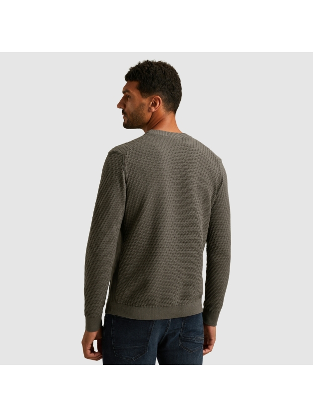 Cast Iron Crewneck regular fit cotton stretc 9133 Granite gray