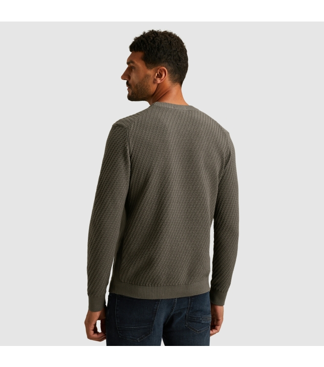 Cast Iron Crewneck regular fit cotton stretc 9133 Granite gray