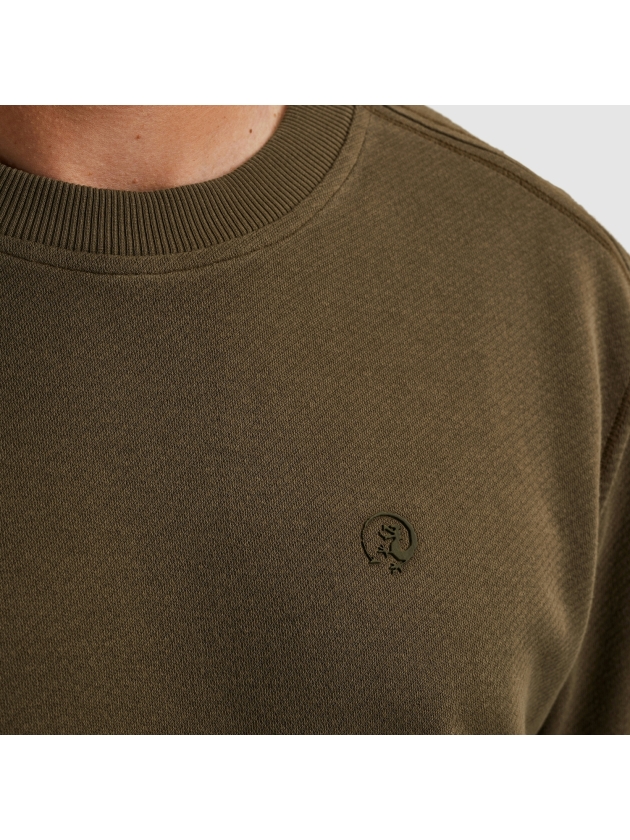 Cast Iron Long sleeve r-neck regular fit twi 6444 Crocodile