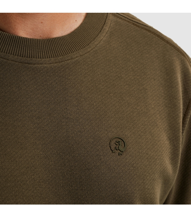 Cast Iron Long sleeve r-neck regular fit twi 6444 Crocodile