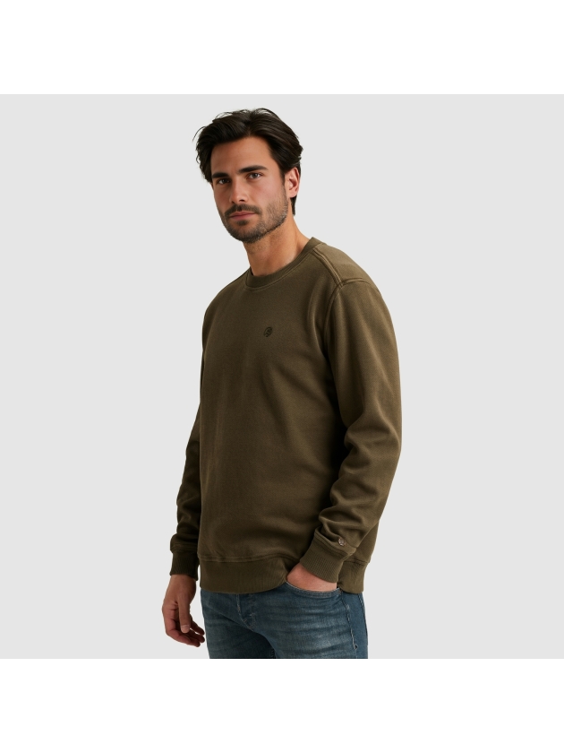 Cast Iron Long sleeve r-neck regular fit twi 6444 Crocodile