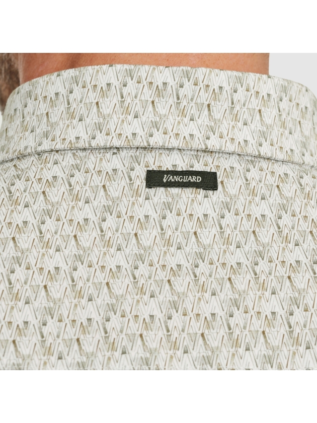 Vanguard Long Sleeve Shirt Print on Poplin 7003 Bright white