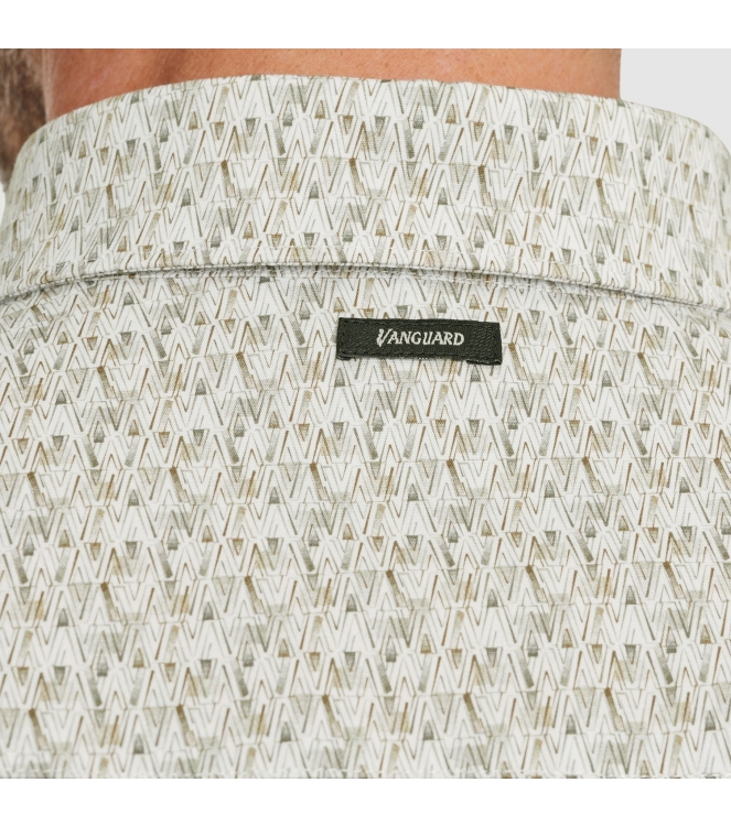 Vanguard Long Sleeve Shirt Print on Poplin 7003 Bright white