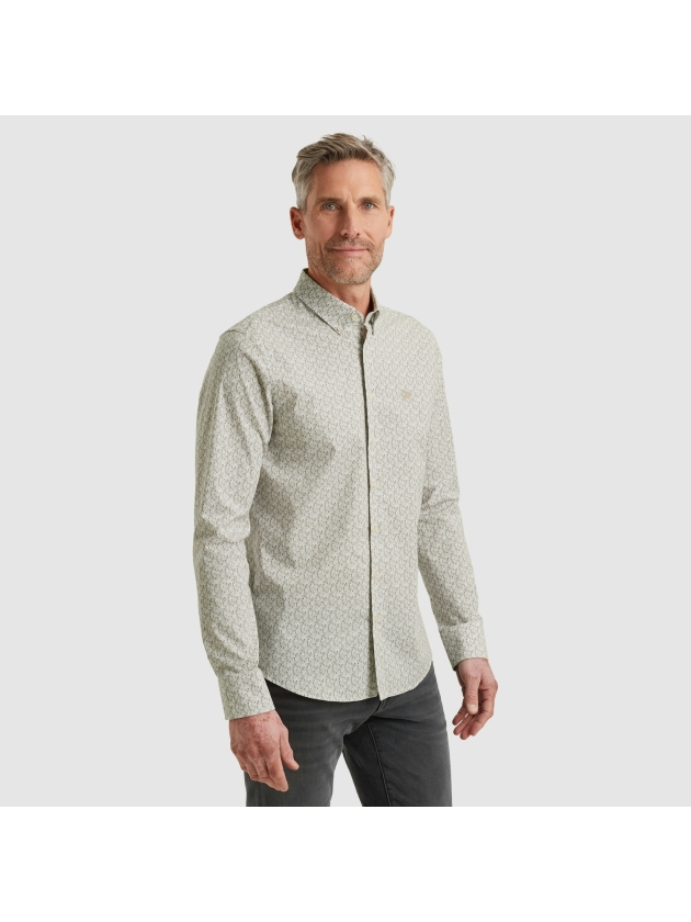Vanguard Long Sleeve Shirt Print on Poplin 7003 Bright white