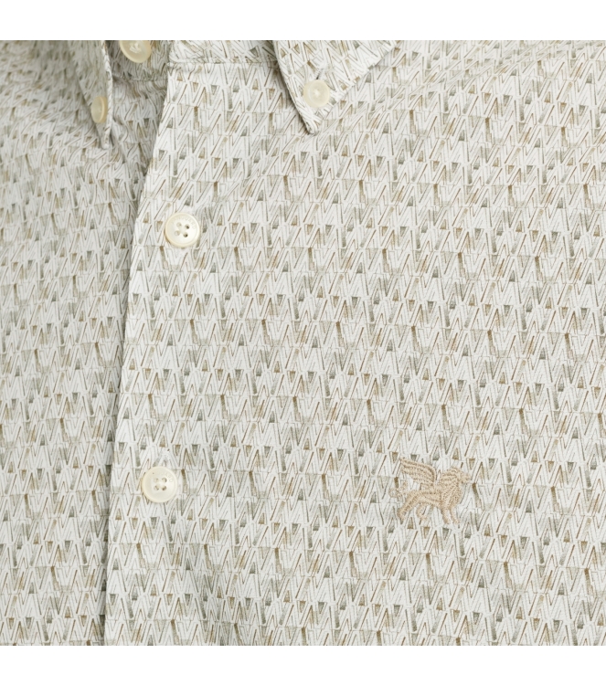 Vanguard Long Sleeve Shirt Print on Poplin 7003 Bright white