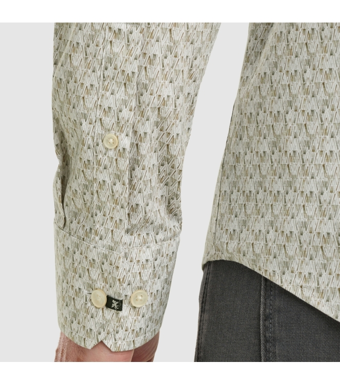 Vanguard Long Sleeve Shirt Print on Poplin 7003 Bright white