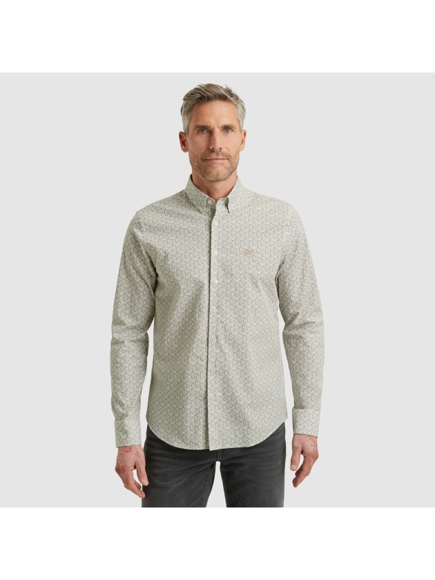 Vanguard Long Sleeve Shirt Print on Poplin 7003 Bright white