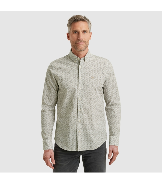 Vanguard Long Sleeve Shirt Print on Poplin 7003 Bright white