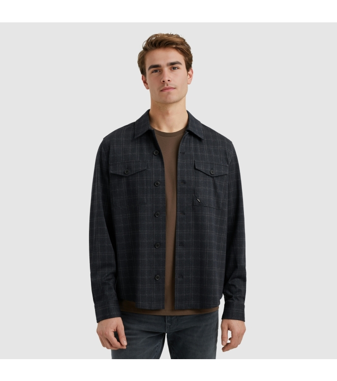 Vanguard LONG SLEEVE SHIRT Check Tech blend 5073 Sky captain