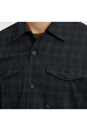 Vanguard LONG SLEEVE SHIRT Check Tech blend 5073 Sky captain