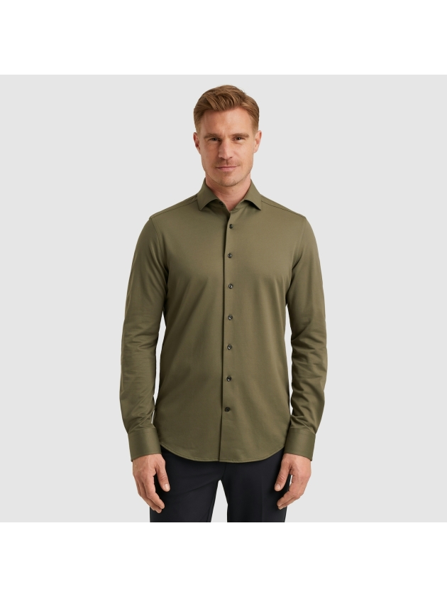Vanguard LONG SLEEVE SHIRT Versatile Oxford 6497 Tea leaf