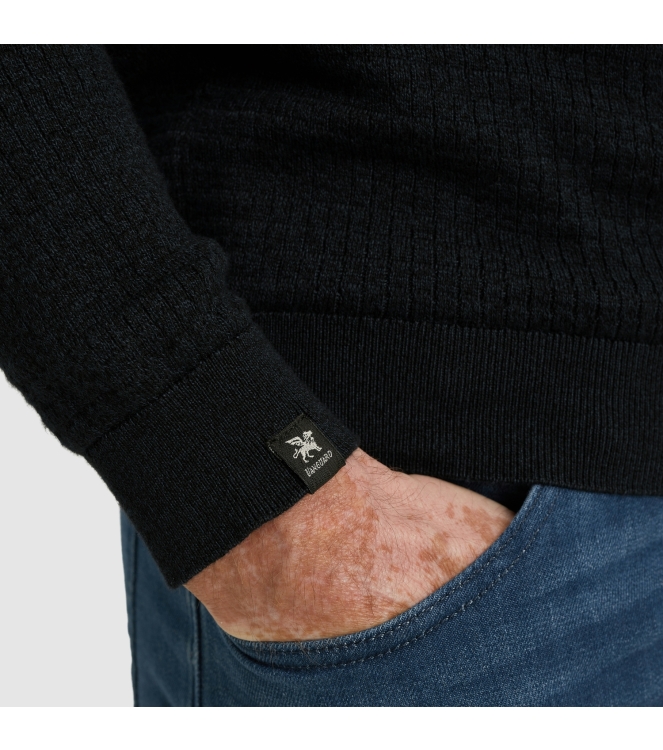 Vanguard Half zip collar cotton mouline 5073 Sky captain