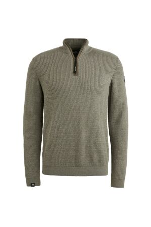 Vanguard Half zip collar cotton mouline 6497 Tea leaf