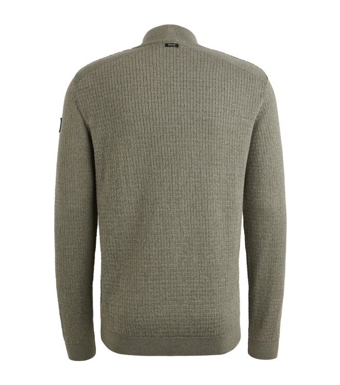 Vanguard Half zip collar cotton mouline 6497 Tea leaf