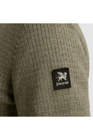 Vanguard Half zip collar cotton mouline 6497 Tea leaf
