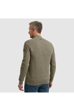 Vanguard Half zip collar cotton mouline 6497 Tea leaf