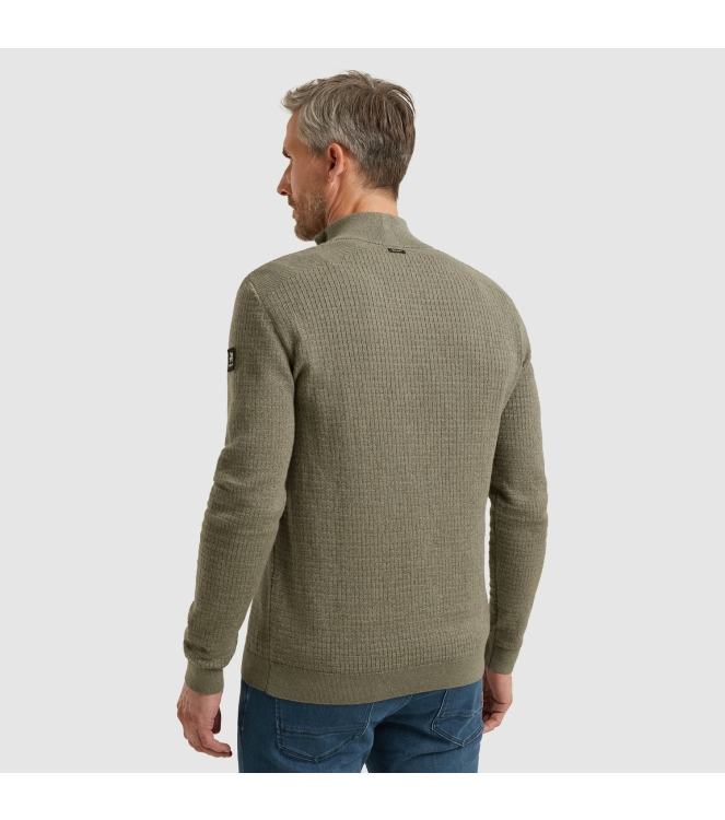 Vanguard Half zip collar cotton mouline 6497 Tea leaf