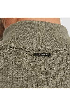 Vanguard Half zip collar cotton mouline 6497 Tea leaf